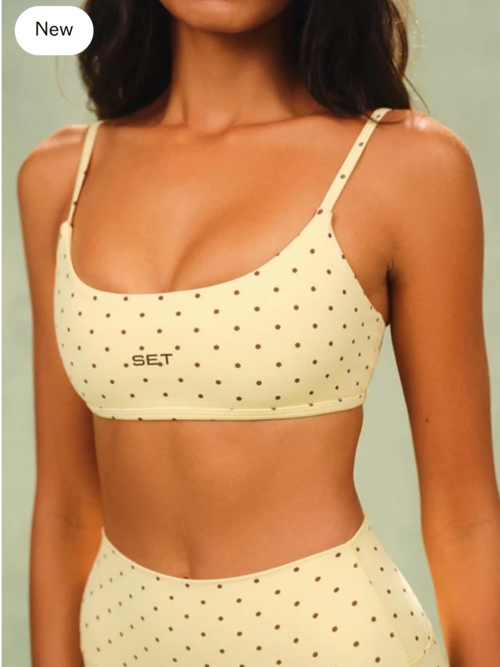 Set Active Freckle Breathe Polka Dot Base Bra. 💛⚡️
